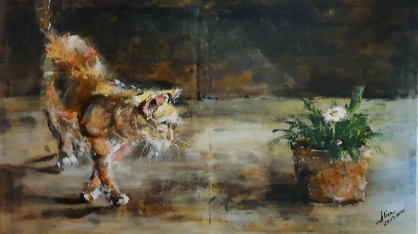 ArteDiAlina.com painting: The Master and Margarita